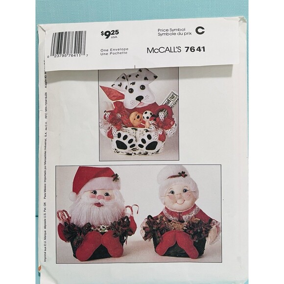 McCall's 7641 Dreams & Delights Treat Baskets SEASONAL, HOLIDAY UNCUT Pattern - Picture 2 of 5
